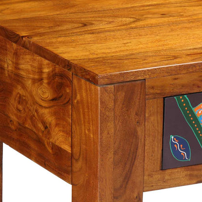 Escritorio Con Cajón Con Almacenamiento Marrón 110 X 50 X 73 Cm