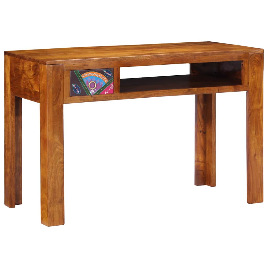 Escritorio Con Cajón Con Almacenamiento Marrón 110 X 50 X 73 Cm