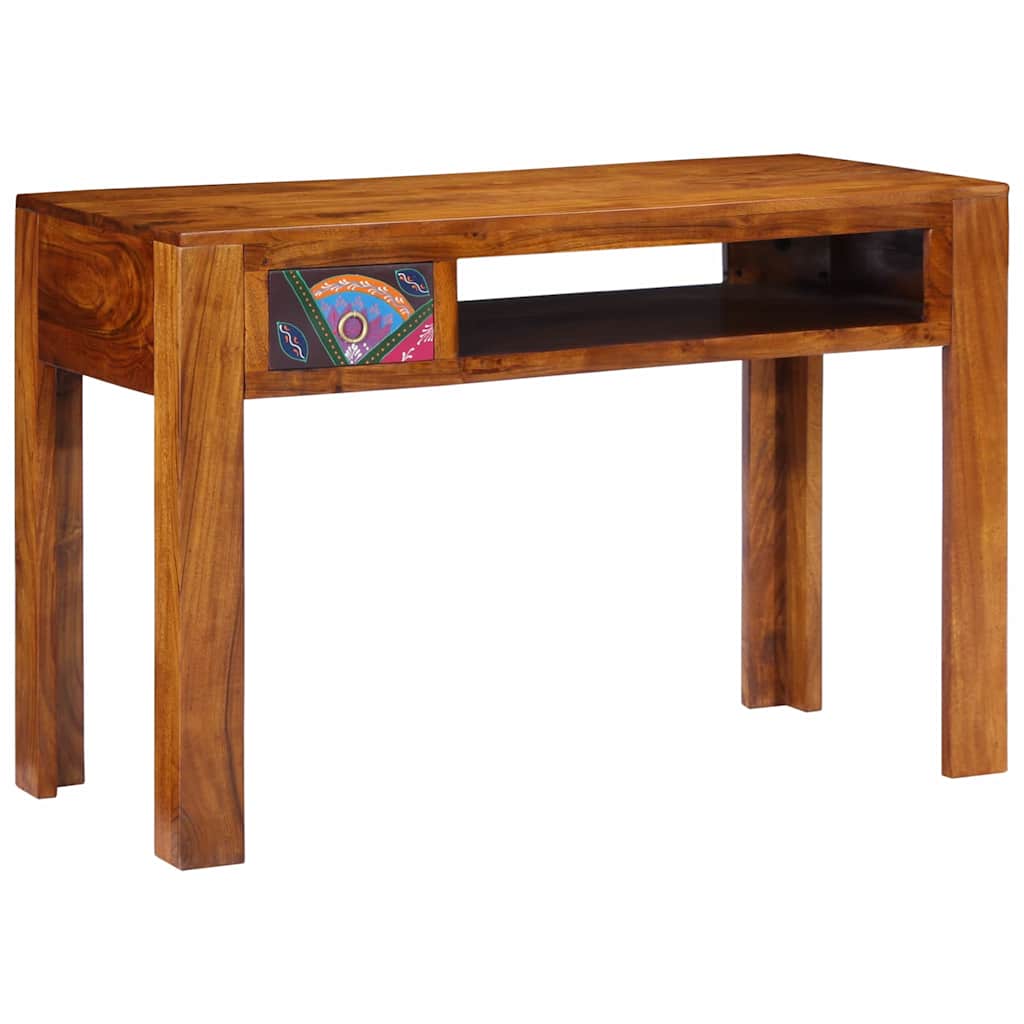 Escritorio Con Cajón Con Almacenamiento Marrón 110 X 50 X 73 Cm
