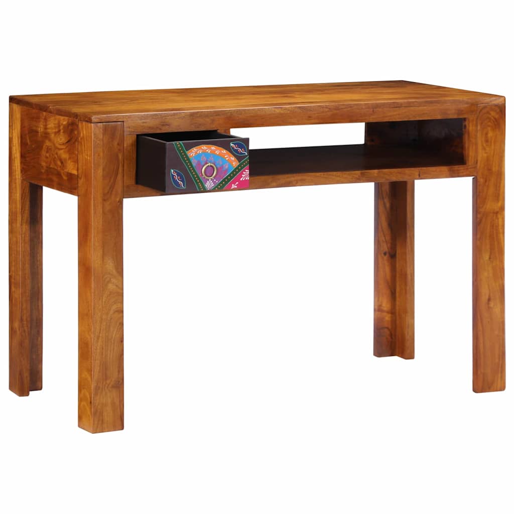 Escritorio Con Cajón Con Almacenamiento Marrón 110 X 50 X 73 Cm
