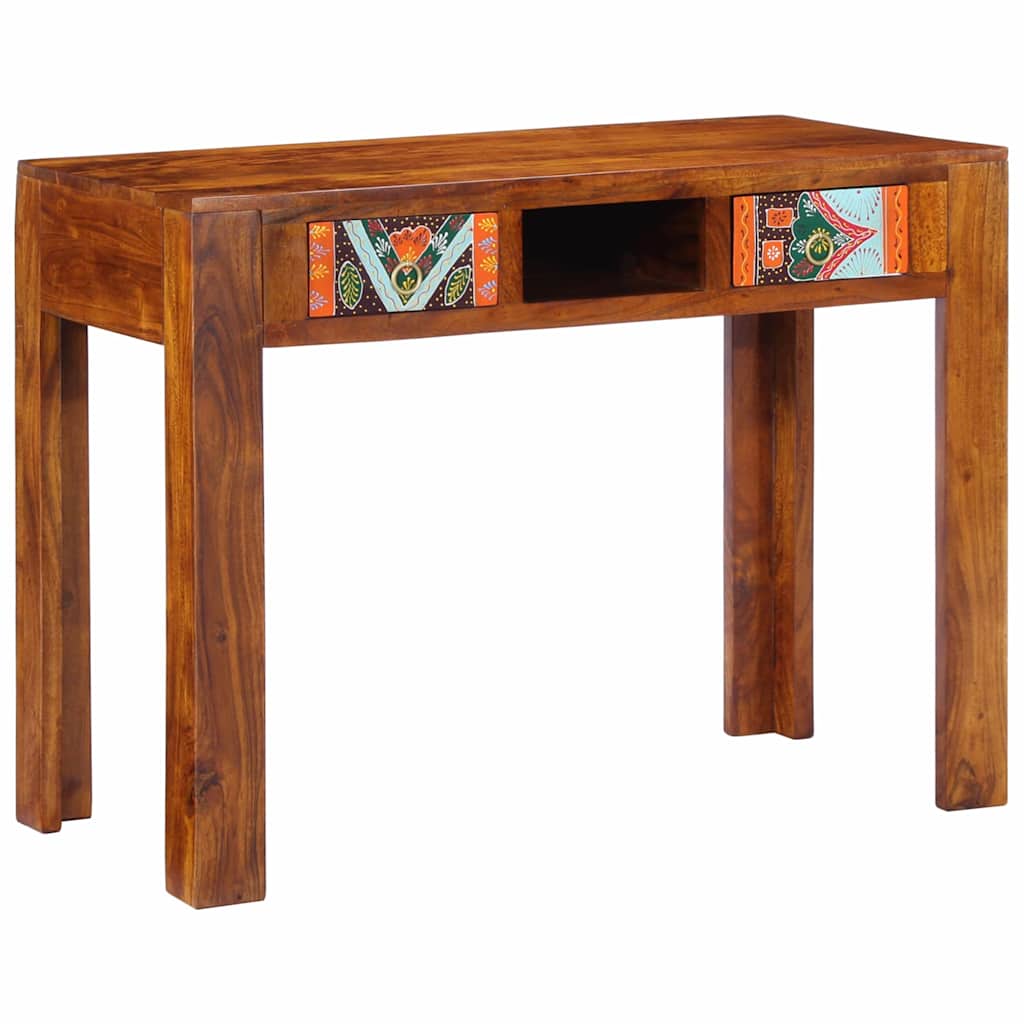 Escritorio Con Cajón Con Almacenamiento Marrón 100 X 50 X 75 Cm
