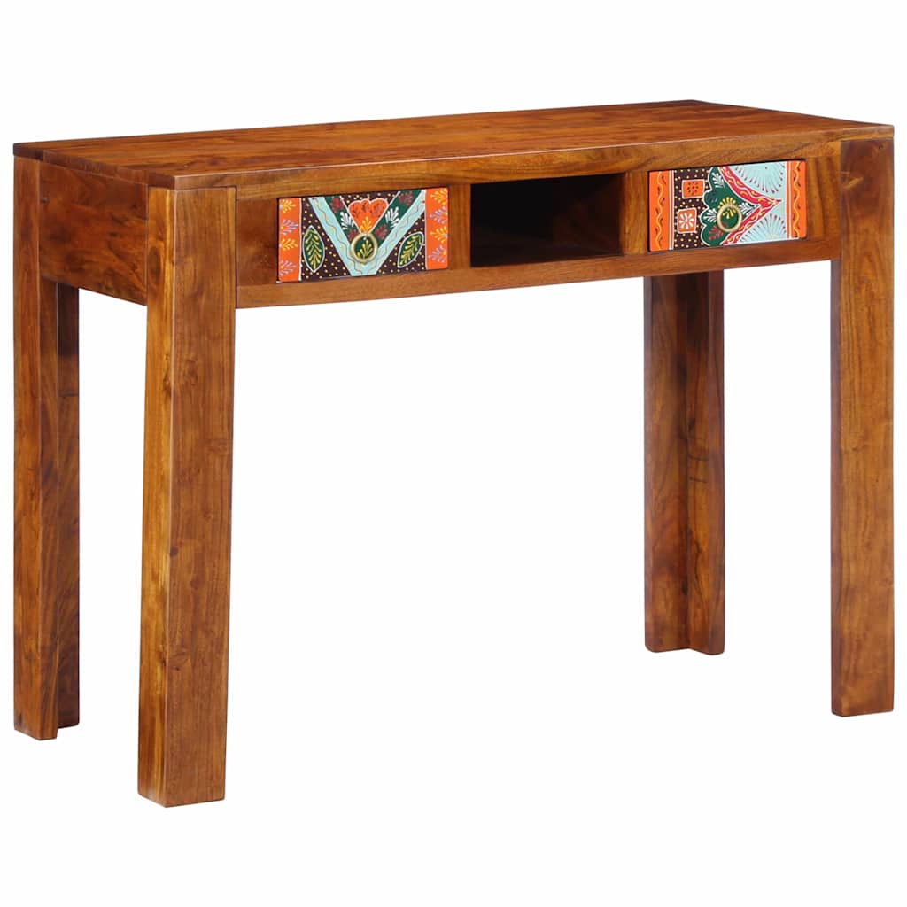 Escritorio Con Cajón Con Almacenamiento Marrón 100 X 50 X 75 Cm