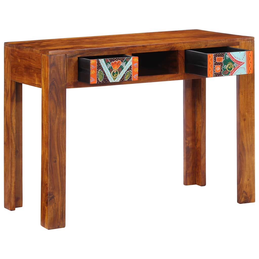 Escritorio Con Cajón Con Almacenamiento Marrón 100 X 50 X 75 Cm