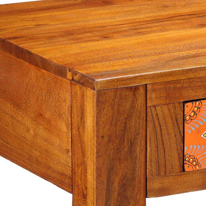 Escritorio Con Cajón Con Almacenamiento Marrón 100 X 50 X 75 Cm