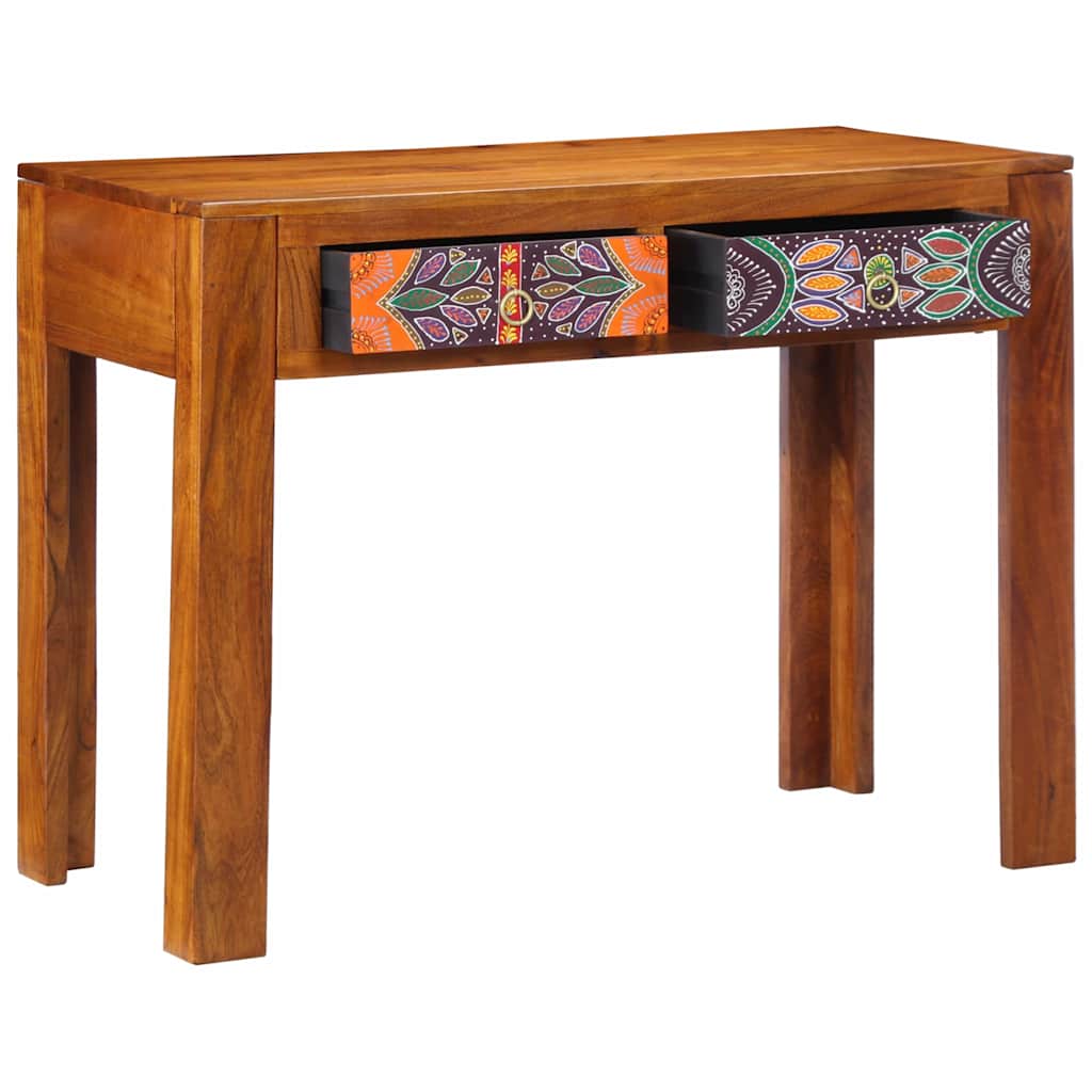 Escritorio Con Cajón Con Almacenamiento Marrón 100 X 50 X 75 Cm