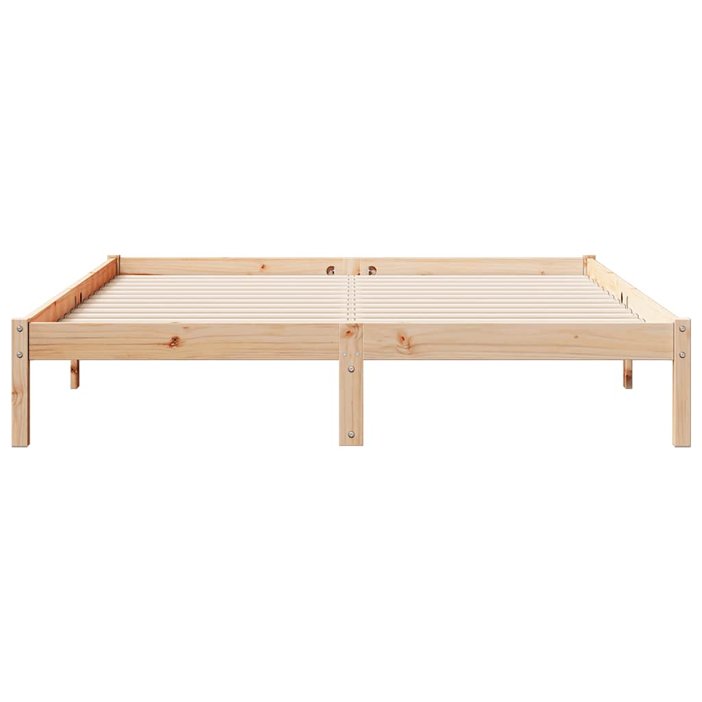 Cama Extralarga Sin Colchón Madera Maciza De Pino