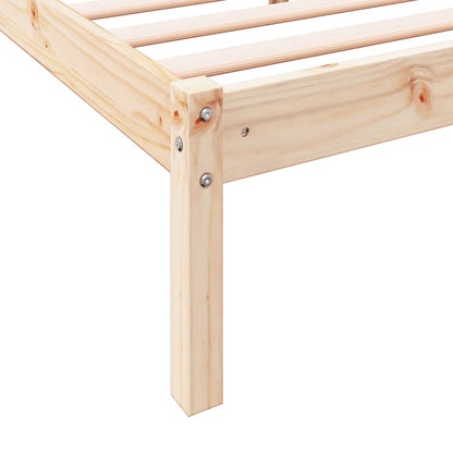 Cama Extralarga Sin Colchón Madera Maciza De Pino