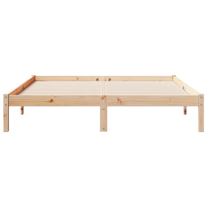 Cama Extralarga Sin Colchón Madera Maciza De Pino