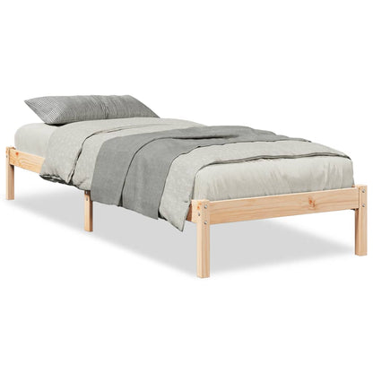 Cama Extralarga Sin Colchón Madera Maciza De Pino