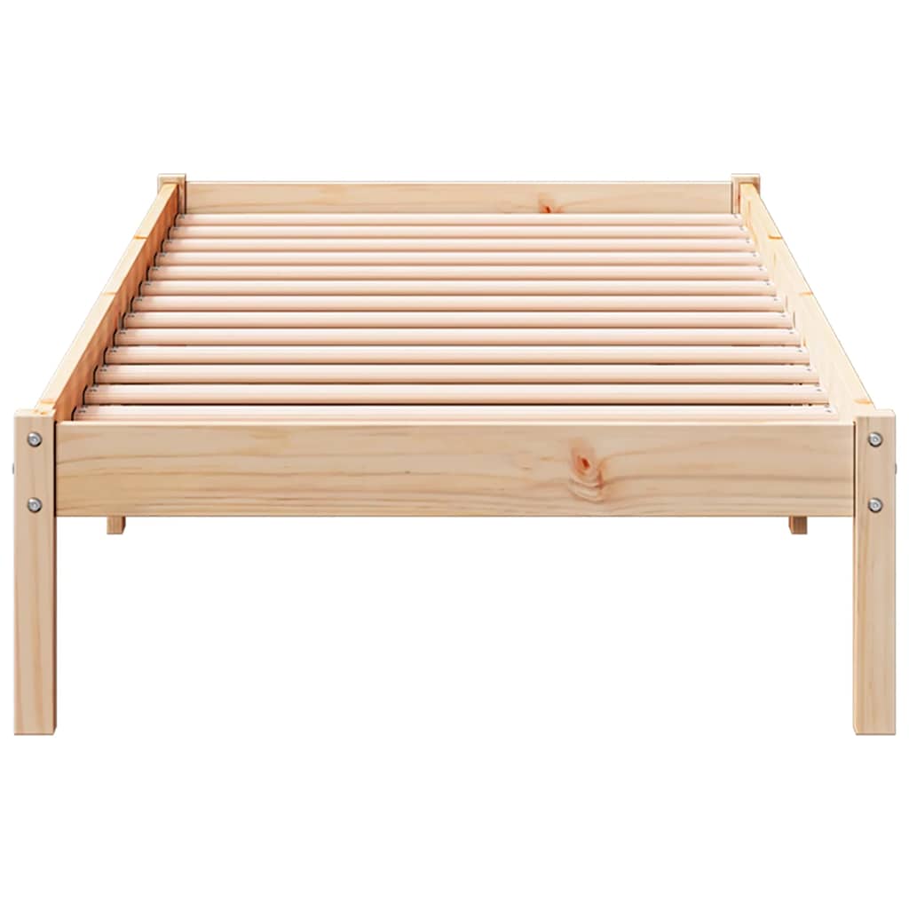 Cama Extralarga Sin Colchón Madera Maciza De Pino