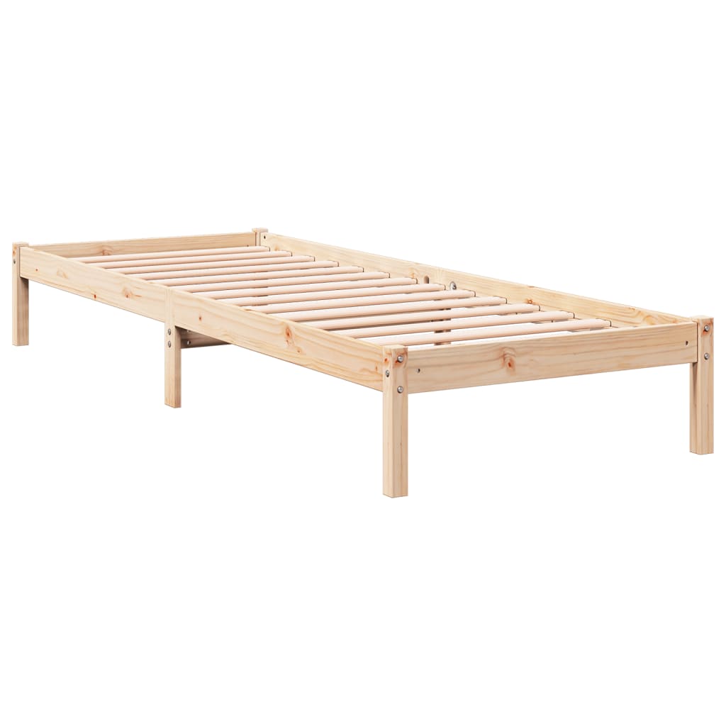 Cama Extralarga Sin Colchón Madera Maciza De Pino