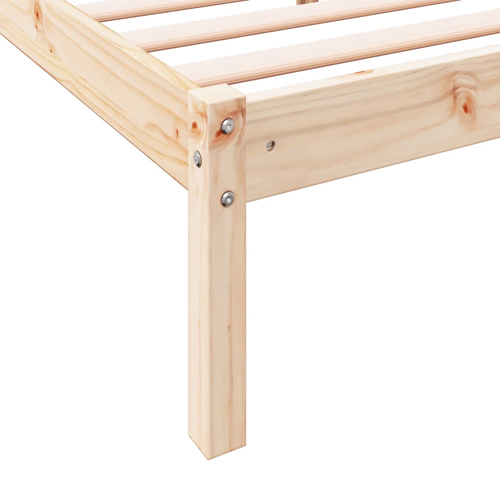 Cama Extralarga Sin Colchón Madera Maciza De Pino