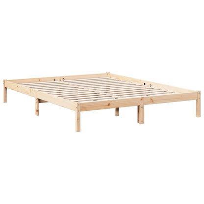 Cama Extralarga Sin Colchón Madera Maciza De Pino