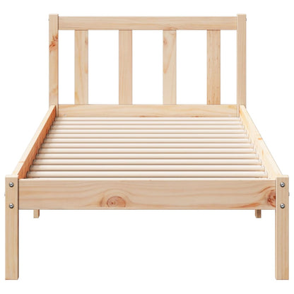 Cama Extralarga Sin Colchón Madera Maciza De Pino