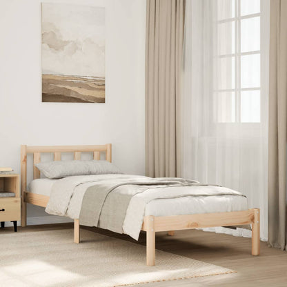 Cama Extralarga Sin Colchón Madera Maciza De Pino