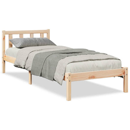 Cama Extralarga Sin Colchón Madera Maciza De Pino