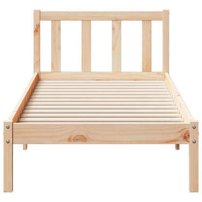 Cama Extralarga Sin Colchón Madera Maciza De Pino