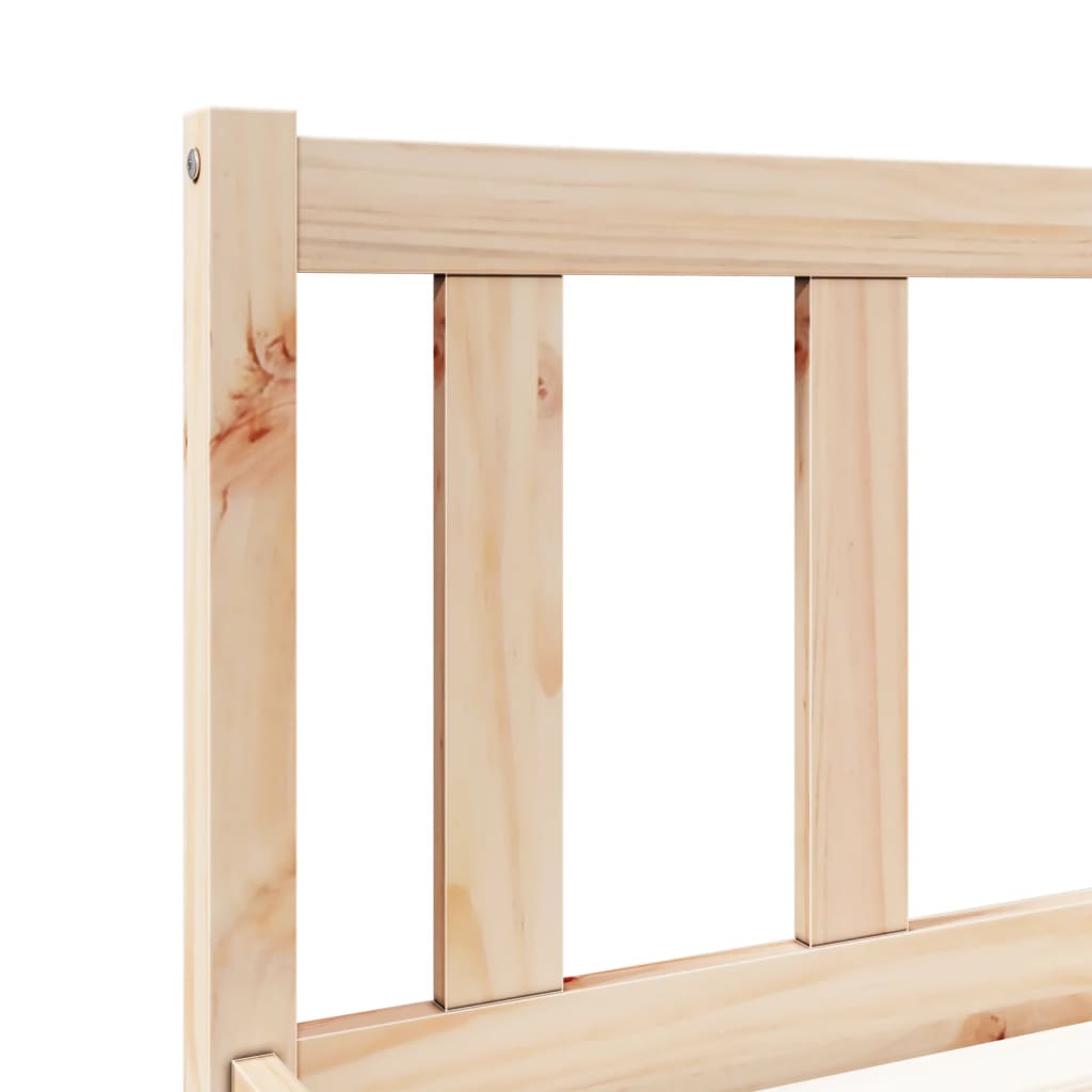 Cama Extralarga Sin Colchón Madera Maciza De Pino