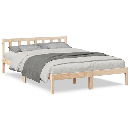 Cama Extralarga Sin Colchón Madera Maciza De Pino