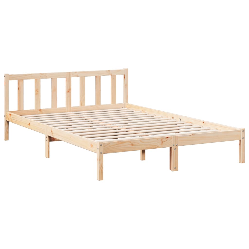 Cama Extralarga Sin Colchón Madera Maciza De Pino