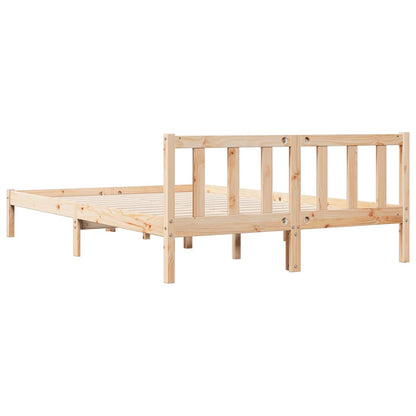 Cama Extralarga Sin Colchón Madera Maciza De Pino
