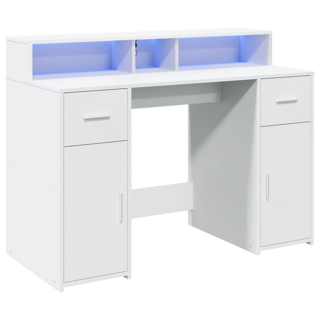 Escritorio Con Luz Led Madera Ingeniería