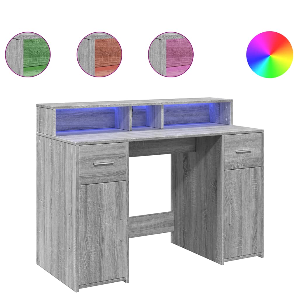Escritorio Con Led Madera Ingeniería