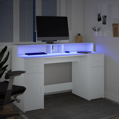 Escritorio Con Luz Led Madera Ingeniería