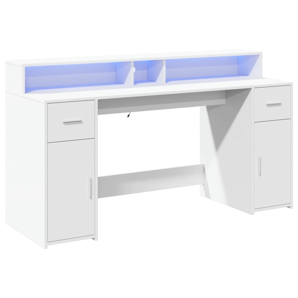 Escritorio Con Luz Led Madera Ingeniería