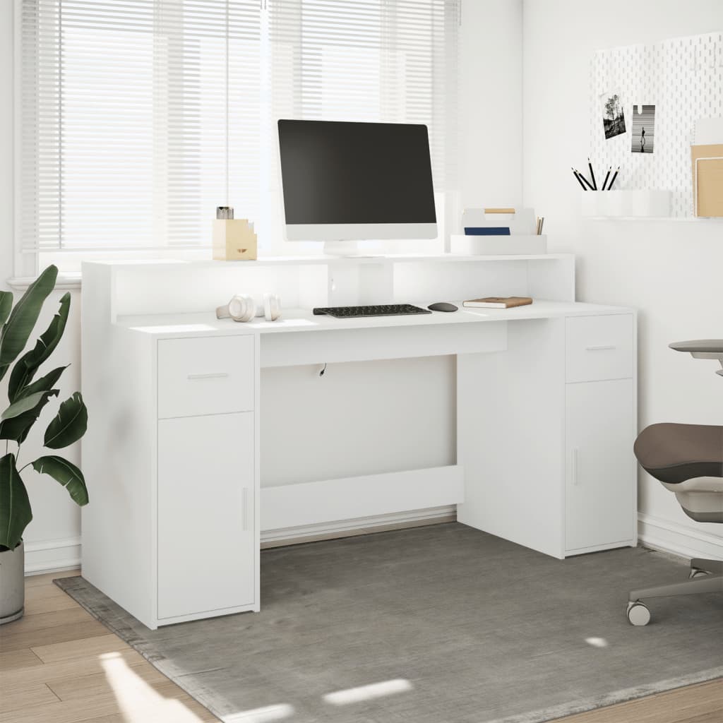 Escritorio Con Luz Led Madera Ingeniería