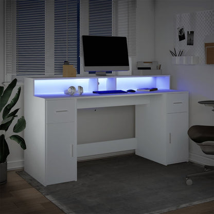 Escritorio Con Luz Led Madera Ingeniería