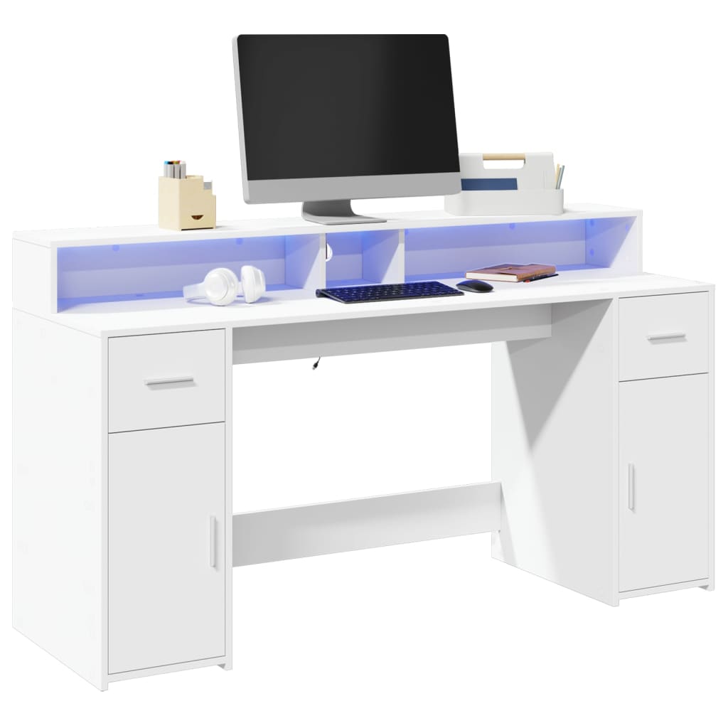 Escritorio Con Luz Led Madera Ingeniería