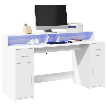 Escritorio Con Luz Led Madera Ingeniería
