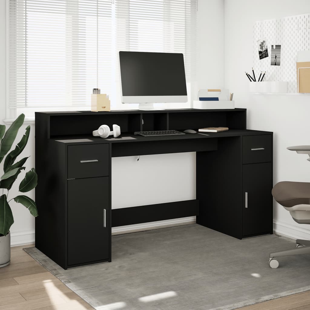 Escritorio Con Luz Led Madera Ingeniería