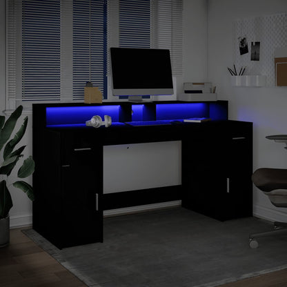 Escritorio Con Luz Led Madera Ingeniería