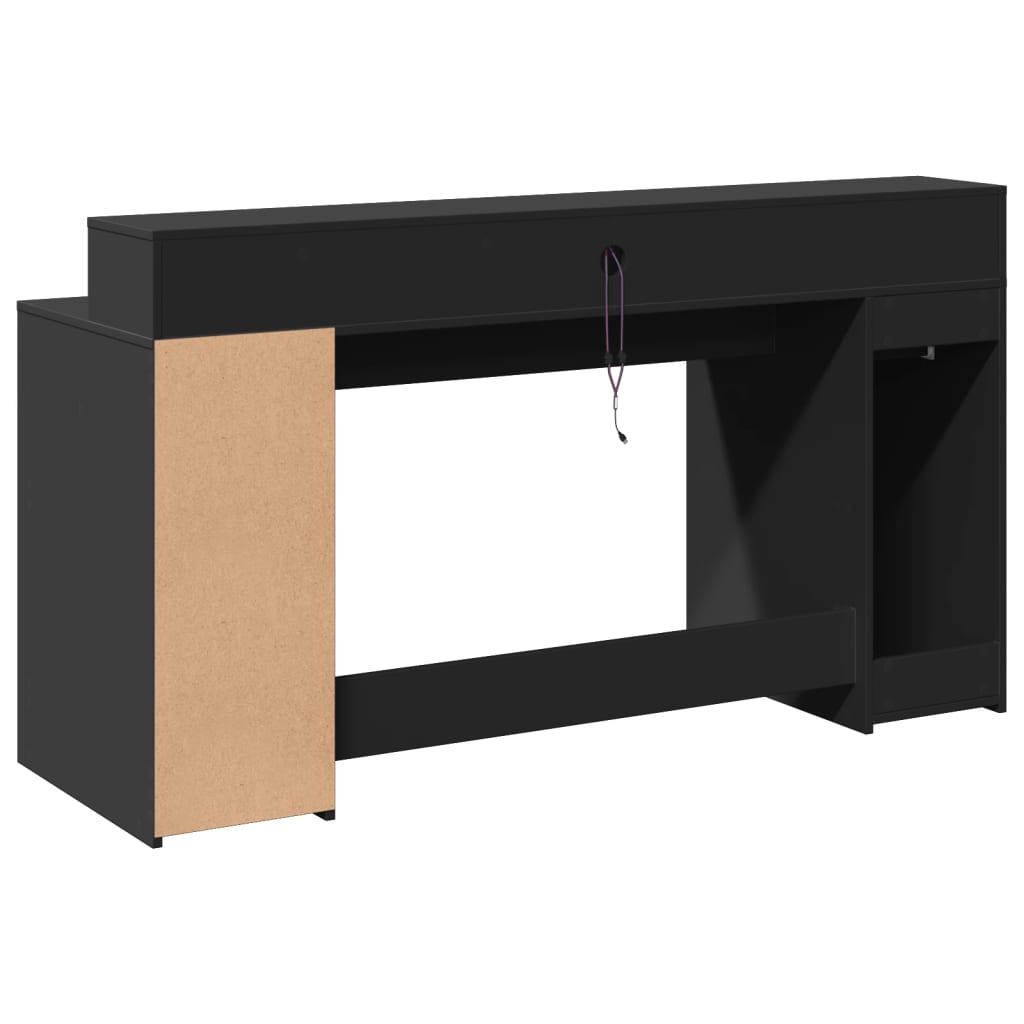 Escritorio Con Luz Led Madera Ingeniería