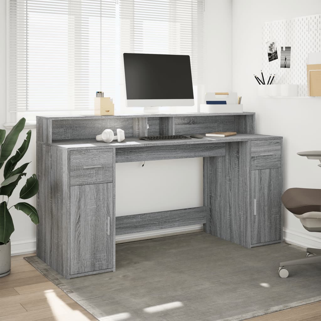 Escritorio Con Led Madera Ingeniería