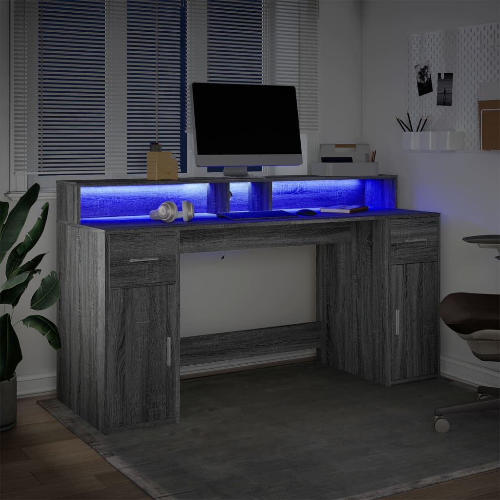 Escritorio Con Led Madera Ingeniería