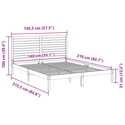Cama Extralarga Sin Colchón Madera Maciza