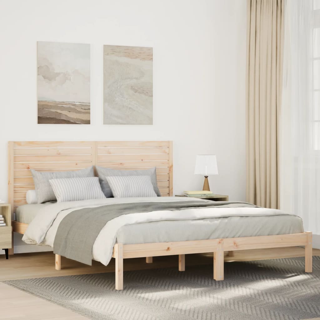 Cama Extralarga Sin Colchón Madera Maciza