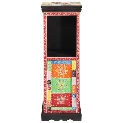 Cómoda Multicolor 30 X 30 X 90 Cm Madera De Mango Maciza
