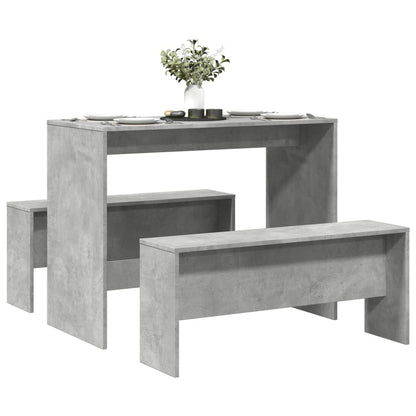 Mesa Y Bancos De Comedor 3 Pzas Madera Ingeniería