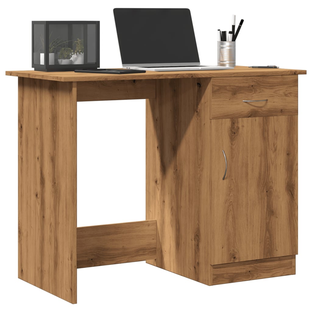 Escritorio De Madera De Ingeniería Envejecida 100X50X76 Cm