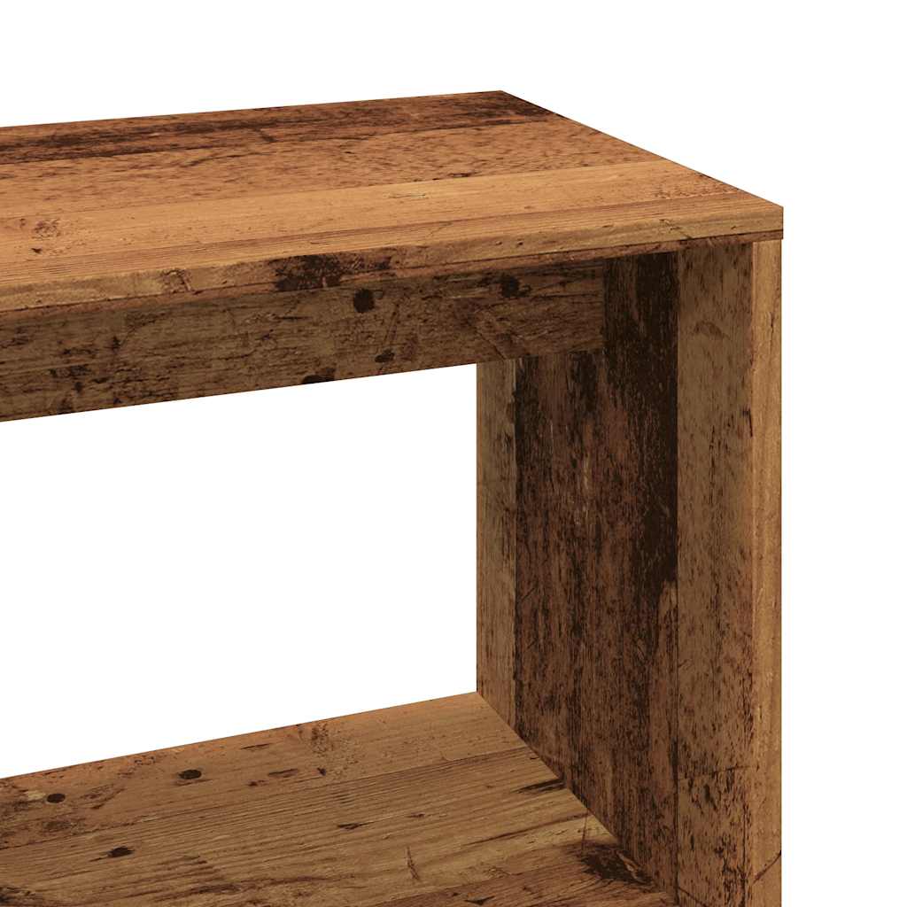 Escritorio De Esquina Madera Contrachapada Madera Envejecida