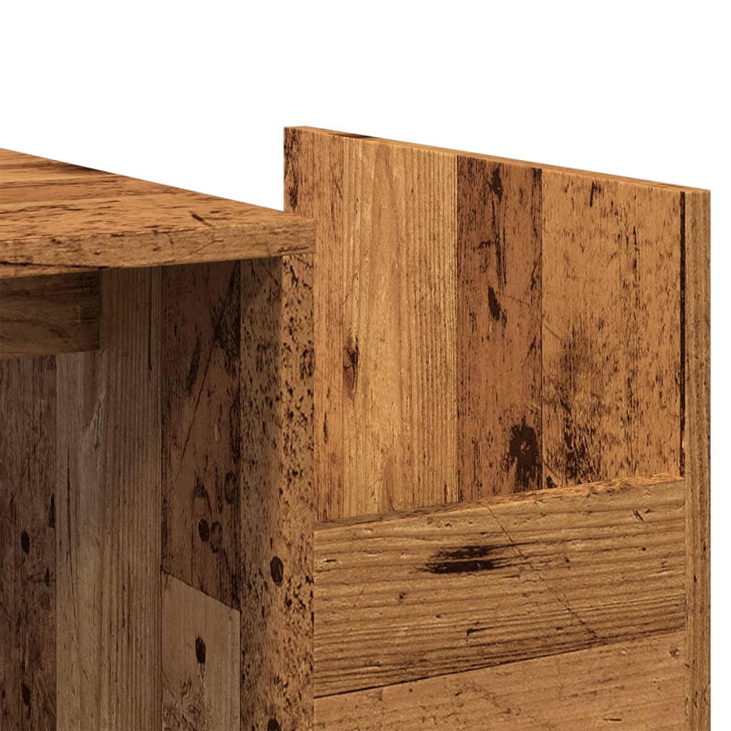 Mesa De Centro Madera Ingeniería Envejecida 90X45X35 Cm