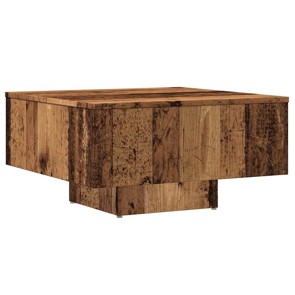 Mesa De Centro Madera De Ingeniería Envejecida 60X60X31,5 Cm