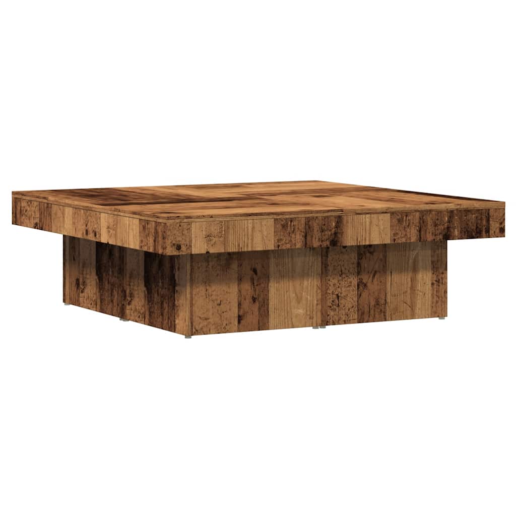 Mesa De Centro Madera De Ingeniería Envejecida 90X90X28 Cm
