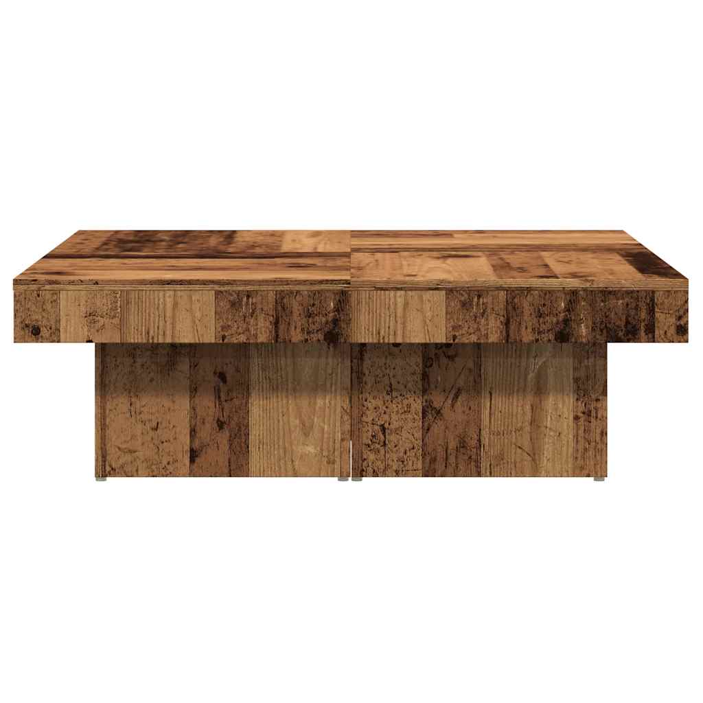 Mesa De Centro Madera De Ingeniería Envejecida 90X90X28 Cm