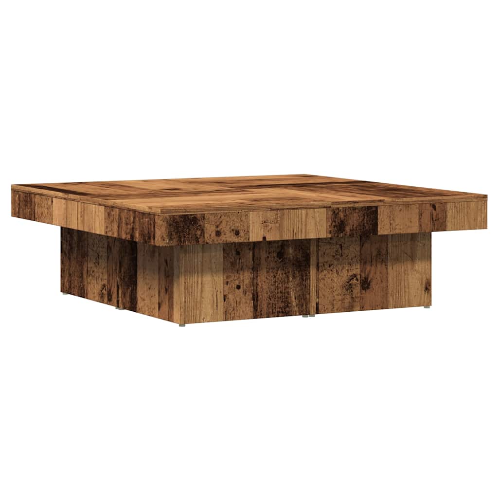Mesa De Centro Madera De Ingeniería Envejecida 90X90X28 Cm