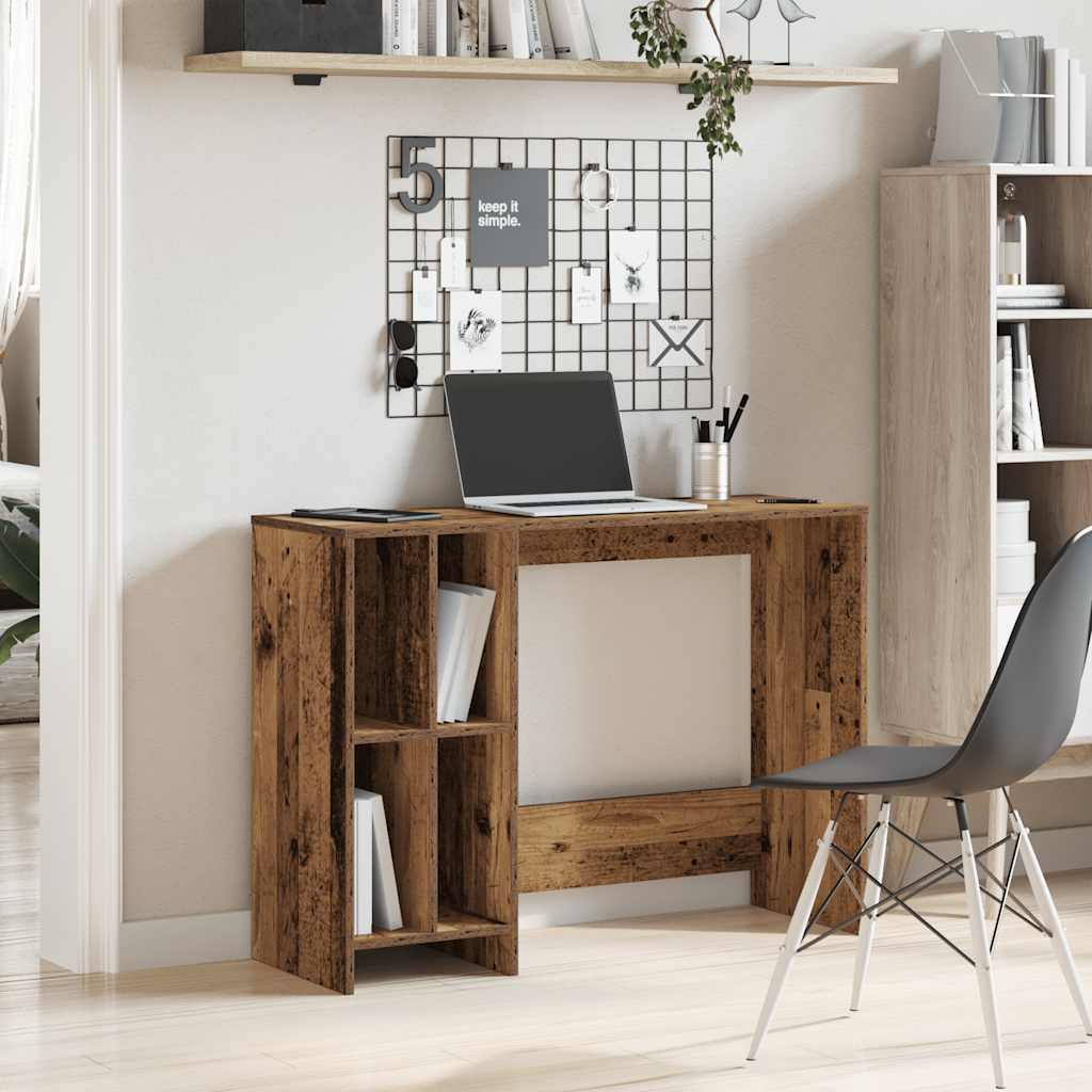 Escritorio Madera Ingeniería Madera Envejecida 102,5X35X75 Cm